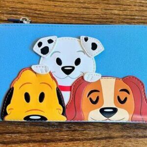 Disney Parks x Loungefly Dogs Pongo Lady Pluto Dalmatians Clutch leather Wallet